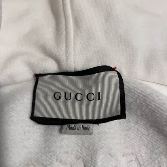 Gucci Sergio Mora Privilegium Perpetuum Zip Up Hooded Sweatshirt White Multi - Picture 2 of 11